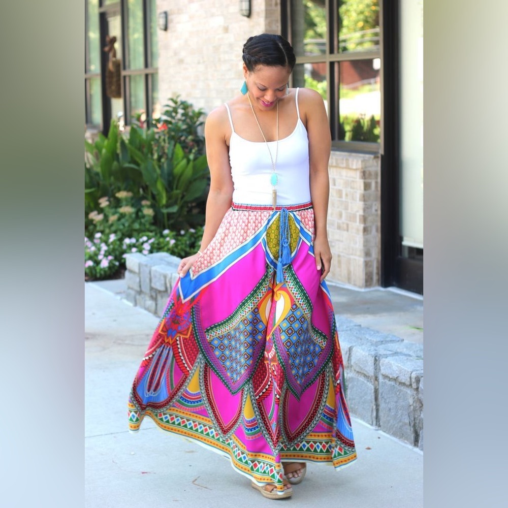 FLYNG TOMATO Multicolor Maxy Dress Size S.